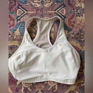 Nike Womens Dri Fit Bra White Gold Medium M